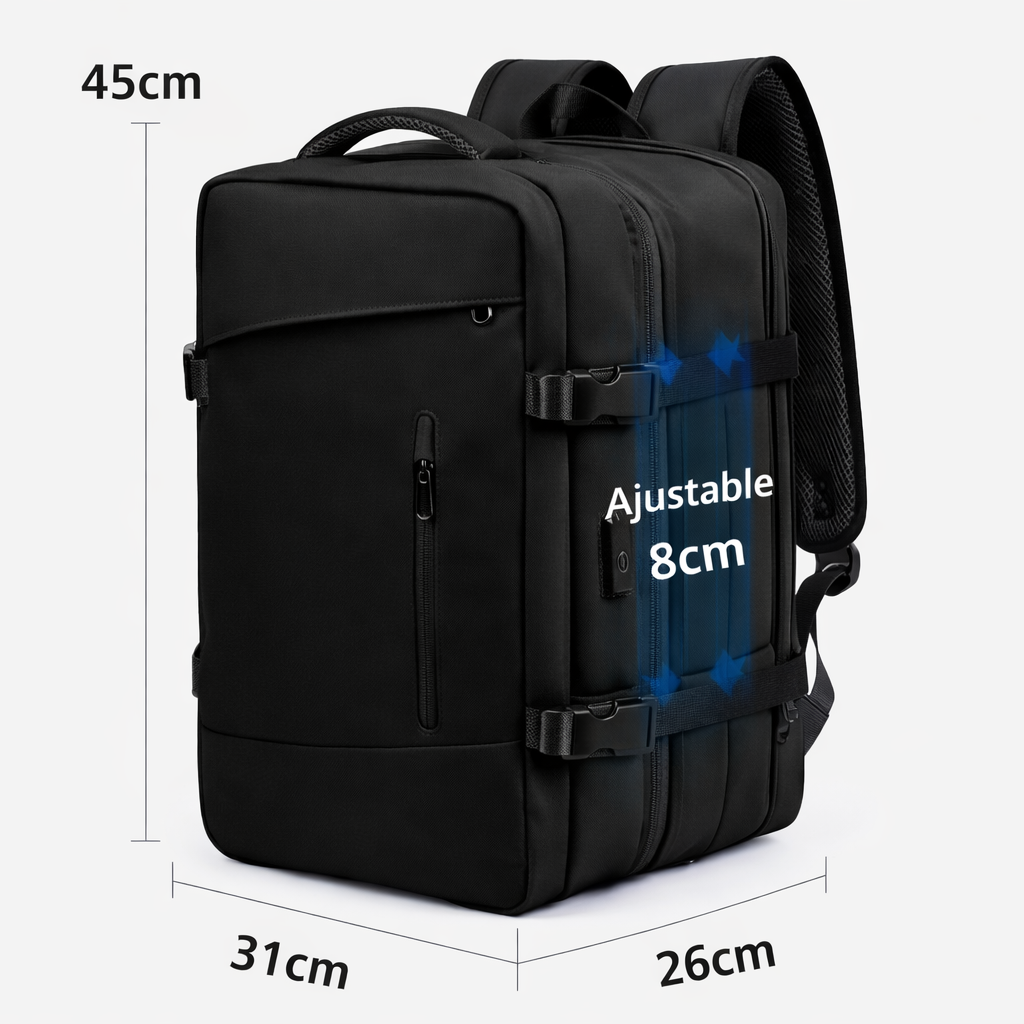 Mochila Expandible Black