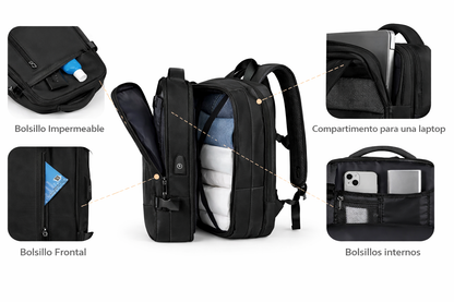 Mochila Expandible Black