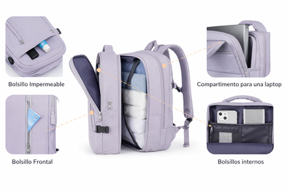 Mochila Expandible Lila