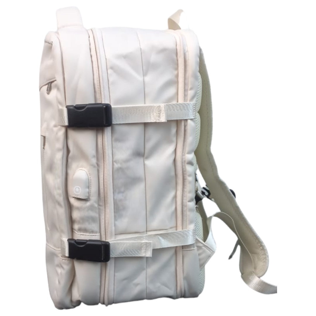 Mochila Expandible Beige
